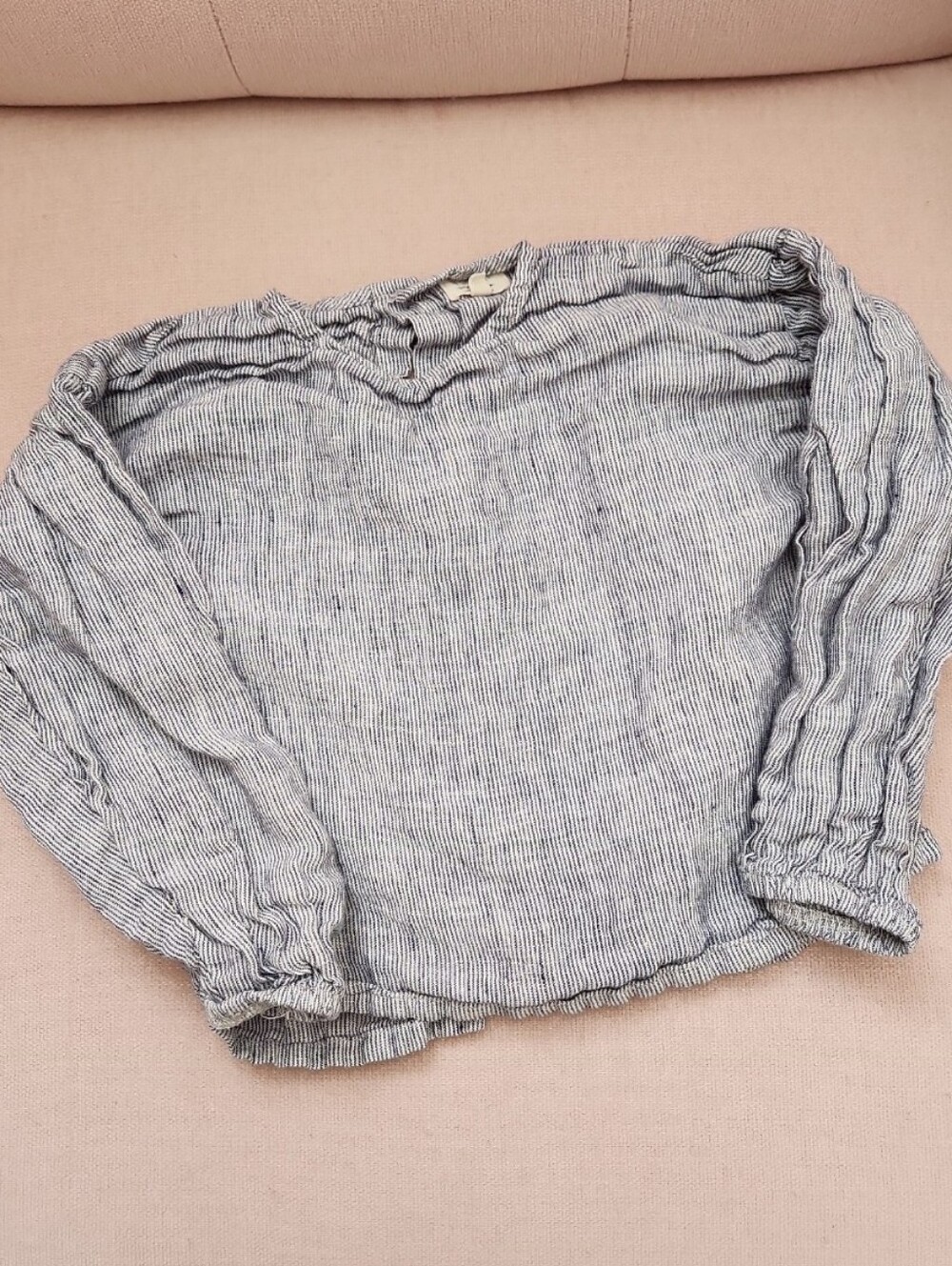 The Simple Folk 3-4 Striped Long Sleeve Top Blue & White 3t Ethical Sustainable